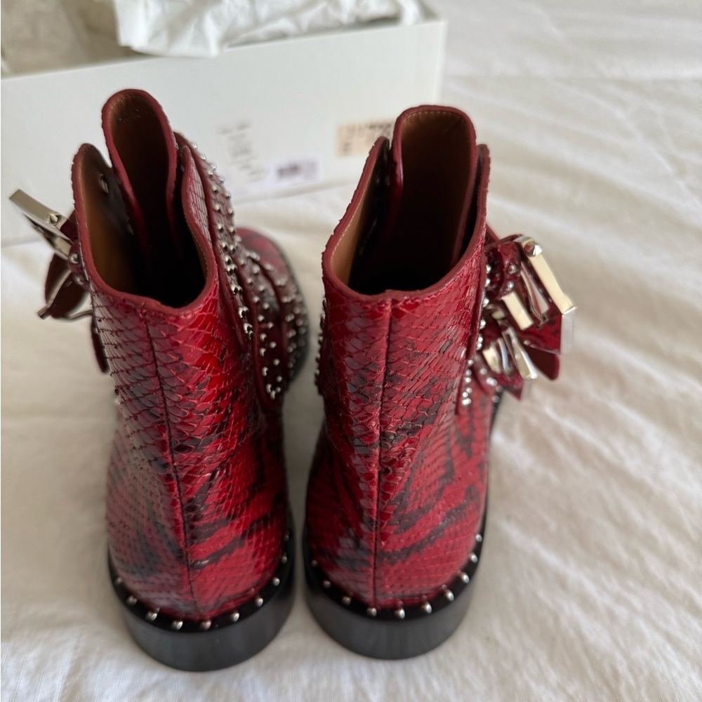 Givenchy Ankle Boots. Red Python. New - Picture 3 of 6